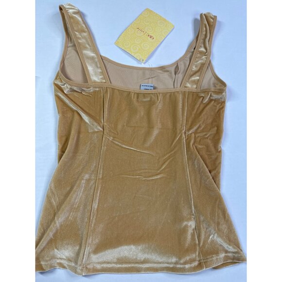 Vintage Kathleen Kirkwood Womens Sm stretch Velvet Tank Sequin Flower Pins New - Picture 7 of 8